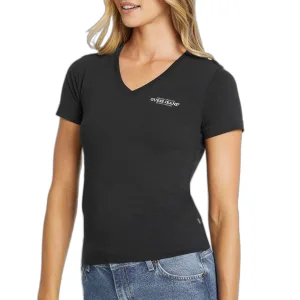 V-hals slimfit t-shirt voor dames Guess American