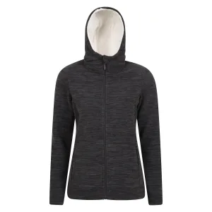 Mountain Warehouse Dames/Dames Snowdonia Fleece Full Zip Hoodie (Zwart)