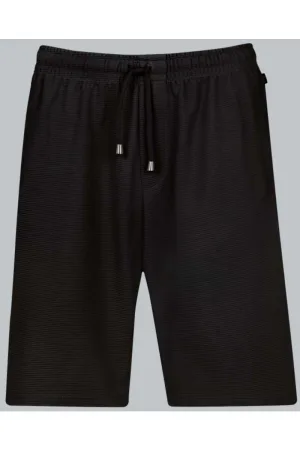 TRIGEMA Korte joggingbroek zwart, Effen