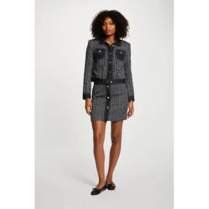 Morgan tweed jasje donkerblauw