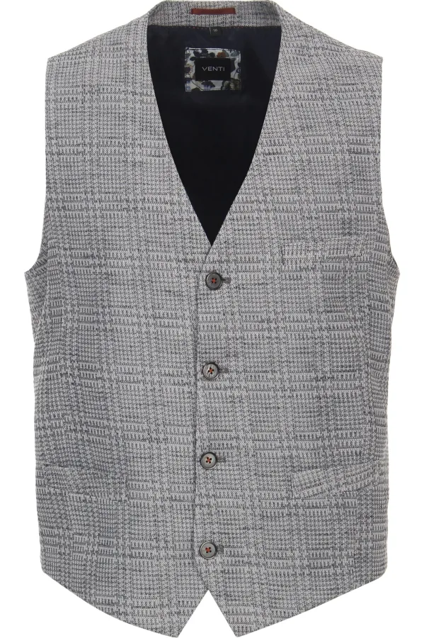 Venti Vest blauw, Effen