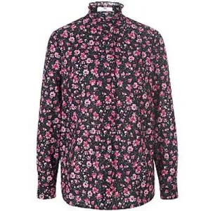 Blouse 100% katoen Van Peter Hahn zwart