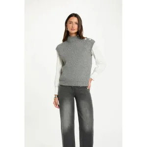 Morgan spencer met wol grijs