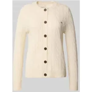 Gant Gebreid jack met kabelpatroon en labelstitching