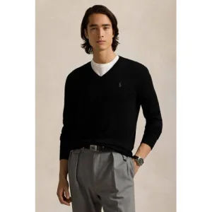 POLO Ralph Lauren trui met wol fijn gebreid zwart