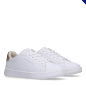 Tommy Hilfiger Sneakers Veterschoen, lage schoen met metallic inzet