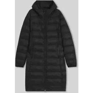 HUGO Regular fit gewatteerde lange jas met capuchon