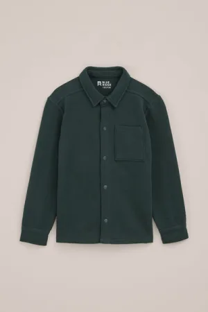 Blue Ridge – Jongens overshirt met structuur – Regular fit – Donkergroen – Katoen –