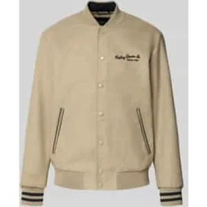 Replay Collegejack met opstaande kraag en labelstitching