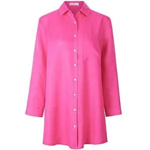 Lange blouse 100% linnen Van Peter Hahn pink