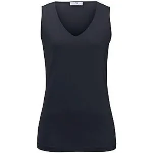 Jerseytop V-hals Van Peter Hahn blauw