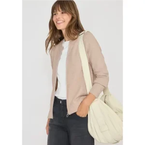 Cecil Dames Vest met rits in Beige