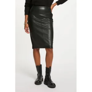 Morgan imitatieleren rok zwart