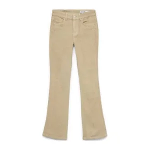 VERO MODA corduroy flared regular waist flared broek beige