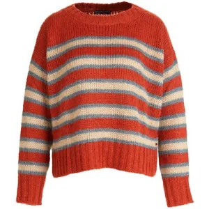 River Woods Striped Pullover Orange