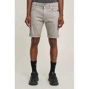 G-STAR 3301 slim denim short lichtgrijs