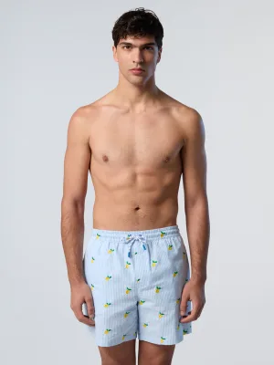 North Sails Zwembroek Gestreepte seersucker