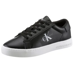 Calvin Klein Sneakers CLASSIC CUPSOLE LACEUP LOW LTH met contrastkleurige logoprint, vrijetijdsschoen, lage schoen, veterschoen