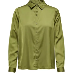 Only onlmika vis satin l/s shirt wvn 15361190 peat moss