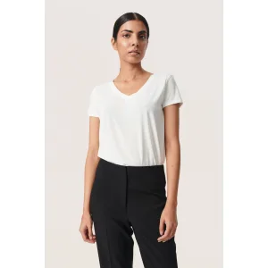 Dames-T-shirt met v-hals Soaked in Luxury Columbine