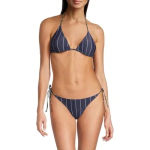 FILA Smila Striped Triangle Bikini Black Iris/bright White Stripe