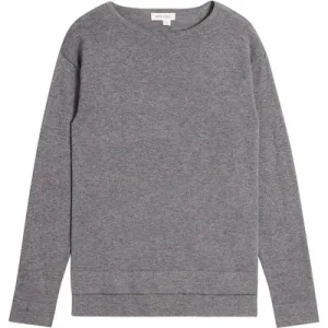 White Stuff Orla Wool Cotton Blend Jumper Mid Grey