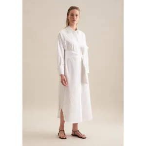 seidensticker Zomerjurk Zwarte roos Lange mouwen kraag uni