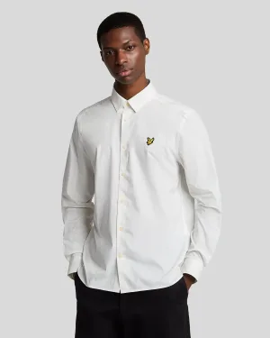 Lyle & Scott Bamboe Lange Mouwen Shirt – Off-White