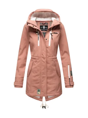 Marikoo lange dames gewatteerde jas Abendsternchen met afneembare capuchon
