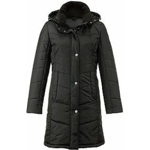 Doorgestikte lange jas Van Peter Hahn zwart