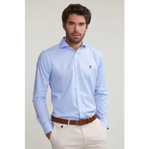 River Woods Slim Fit Checked Shirt Blue/white