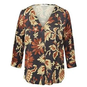 Bluse mit 3/4uroy jurk Van Peter Hahn blauw