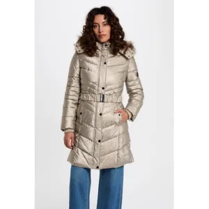 Morgan gewatteerde jas beige