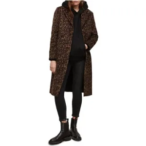 AllSaints Jette Leo Coat Brown