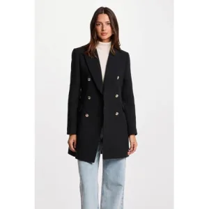 Morgan manteljas met wol marine