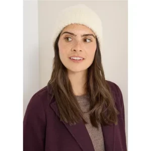 Cecil Dames Zachte gebreide muts in Wit