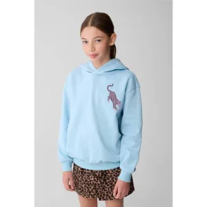 Shoeby hoodie met backprint lichtblauw