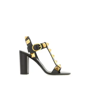 Valentino Garavani Sandalen – Roman Stud Sandals With Decorative Gold-Tone Studs in zwart