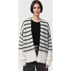 AllSaints Riga Cardigan Chalk White/black