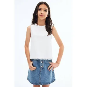 Mango Kids denim spijkerrok medium blue denim