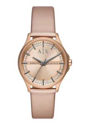 Armani Exchange Dames Hampton Vrouwen Roze Gouden Horloge AX5272