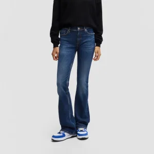 Women’s Hugo Getti B Flared Low-Rise Jeans in Blue