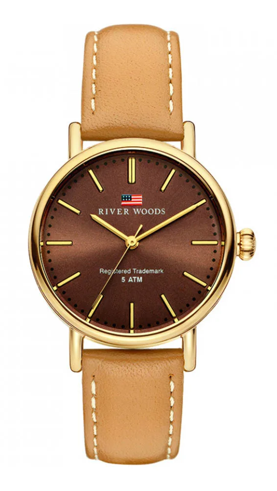 River Woods Oswego dameshorloge Bruin RW340016