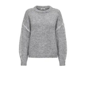 JDY gebreide trui lichtgrijs
