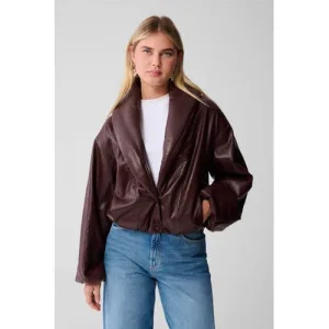 Shoeby imitatieleren bikerjack rood