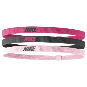 Nike 2,0 2024 Elastische Hoofdband (Verpakking van 3) (Vonk/grijs/roze glans)
