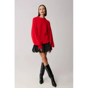 Shoeby gebreide trui met wol rood