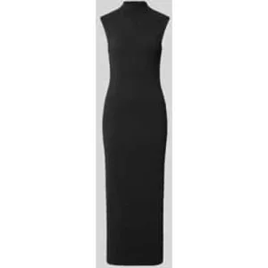 HUGO Nauwsluitende midi-jurk in glanzende look, model ‘NAIRED’