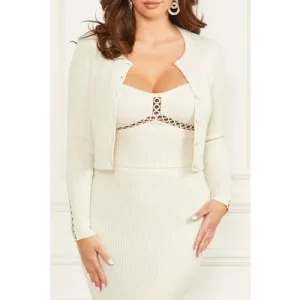 GUESS Yohana Cardigan Swea Pale Pearl