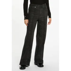 Morgan high waist wide leg jeans grijs